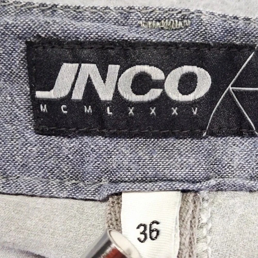 JNCO Men Cargo Pants‎ Pockets Size 36 RN# 139815 Light Green
